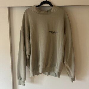 FEAR OF GOD: ESSENTIALS Green Mock Neck Sweatshirt